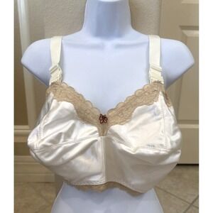 Colesce Couture Lingerie Bra Women's 32 JJ/K Satin Beige Soft Cup Style 300 6708